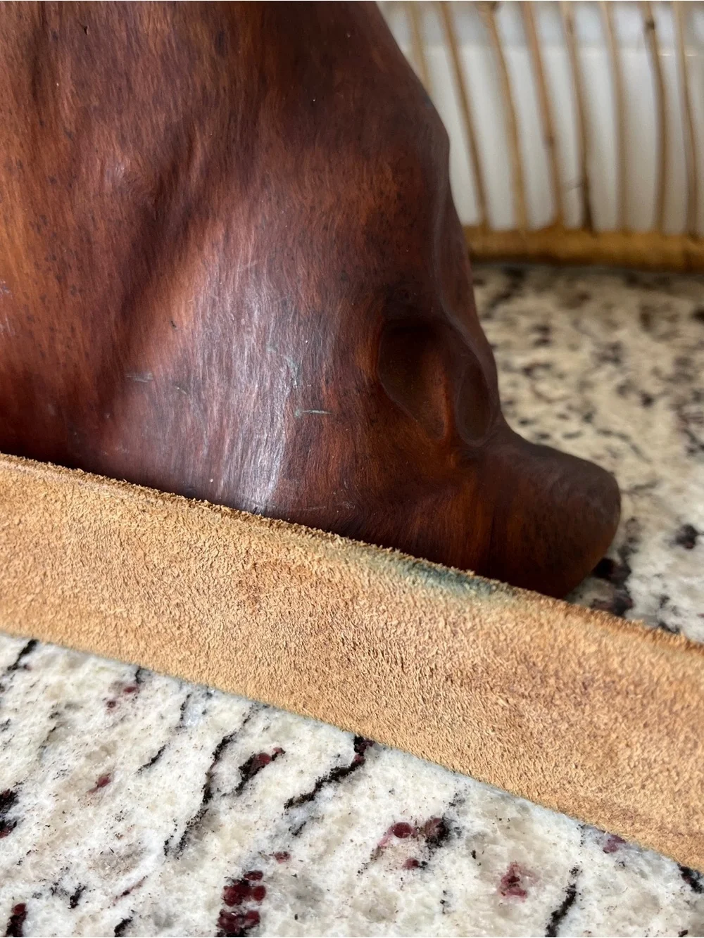 Vintage American Eagle Distressed Tan Belt